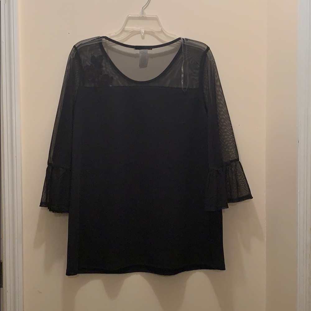 👚UETRA👚 sheer mid sleeve blouse!!! - Picture 4 of 4